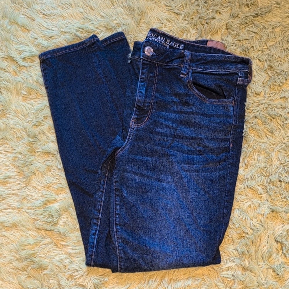 American Eagle Outfitters Dark Blue Stretch Jeans